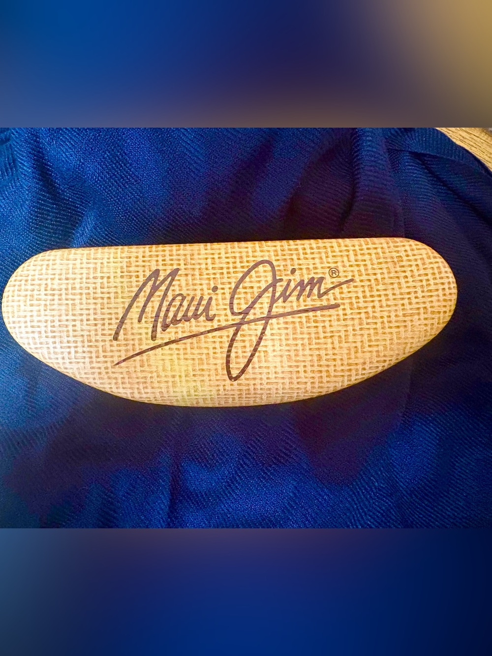 Maui Jim Tan Woven Sunglass Case